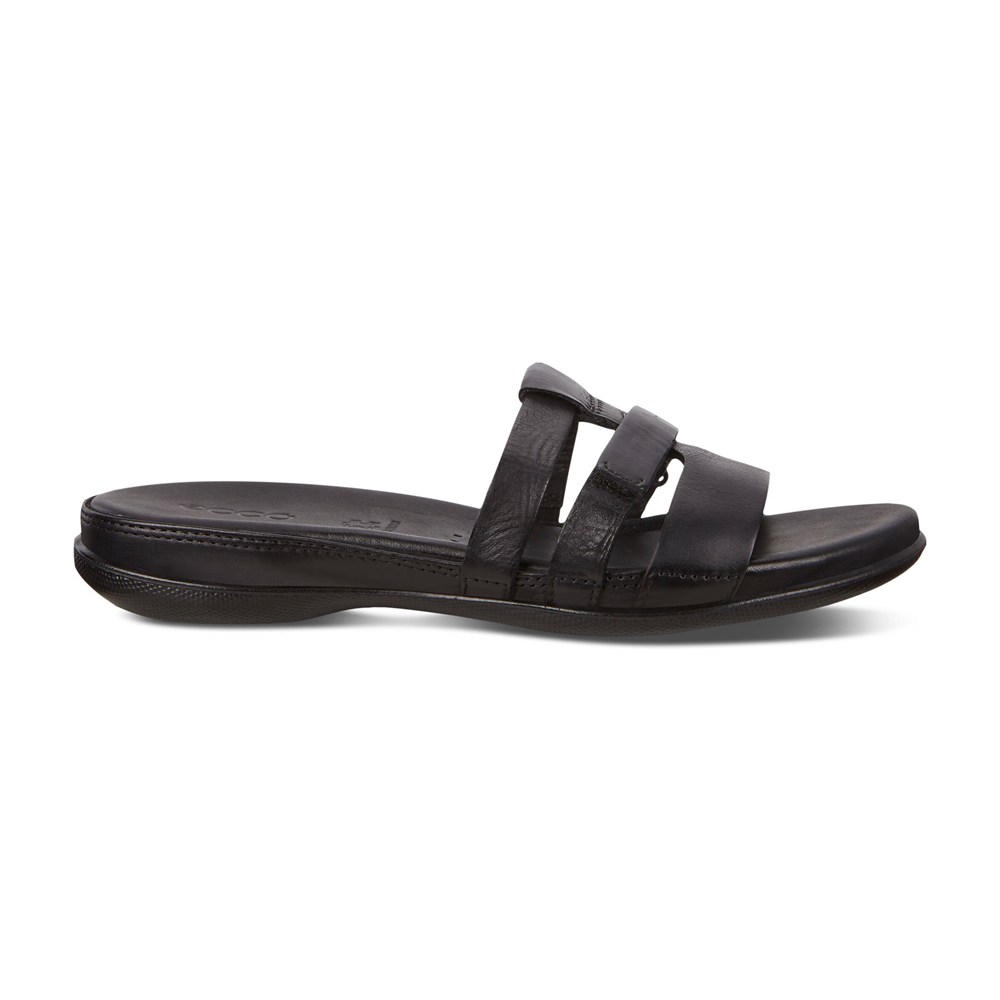 ECCO Womens Slides Black - Flash Sandals - AGD-856237